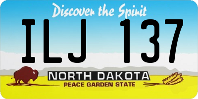 ND license plate ILJ137