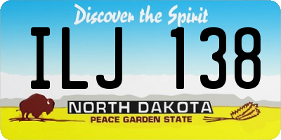 ND license plate ILJ138