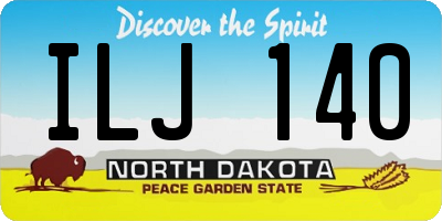 ND license plate ILJ140