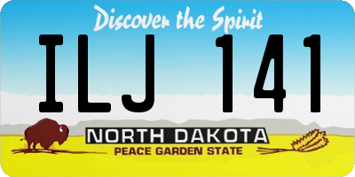 ND license plate ILJ141