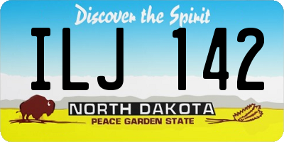 ND license plate ILJ142