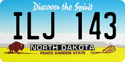 ND license plate ILJ143