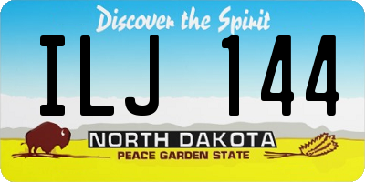 ND license plate ILJ144