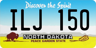 ND license plate ILJ150