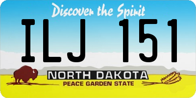 ND license plate ILJ151