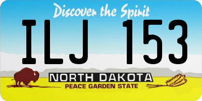 ND license plate ILJ153