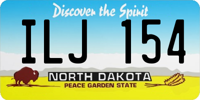 ND license plate ILJ154