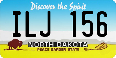 ND license plate ILJ156
