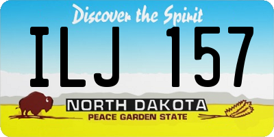 ND license plate ILJ157