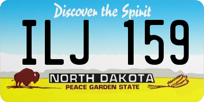 ND license plate ILJ159