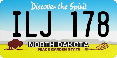 ND license plate ILJ178
