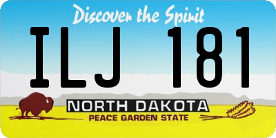 ND license plate ILJ181