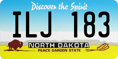 ND license plate ILJ183