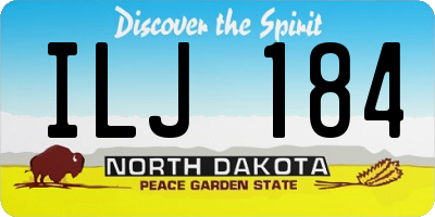 ND license plate ILJ184