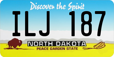 ND license plate ILJ187