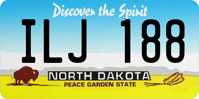 ND license plate ILJ188
