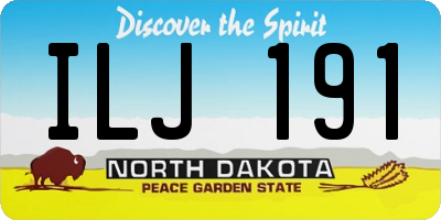 ND license plate ILJ191