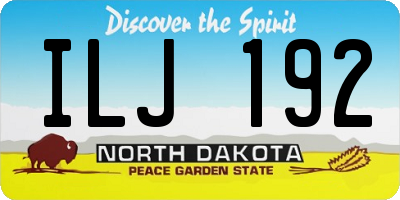 ND license plate ILJ192