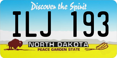 ND license plate ILJ193