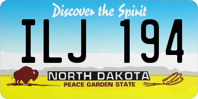 ND license plate ILJ194