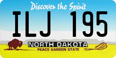 ND license plate ILJ195