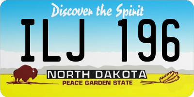 ND license plate ILJ196
