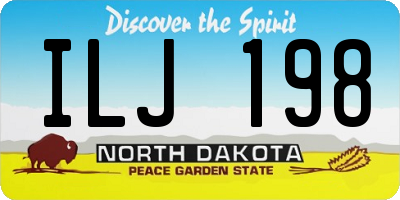 ND license plate ILJ198