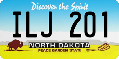 ND license plate ILJ201