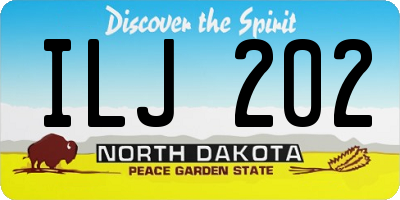 ND license plate ILJ202