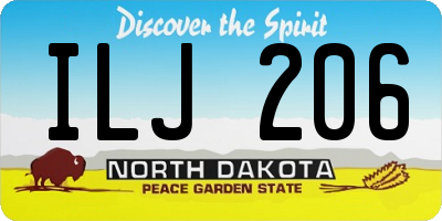 ND license plate ILJ206