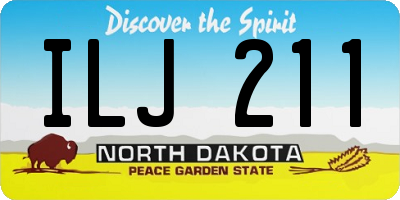 ND license plate ILJ211