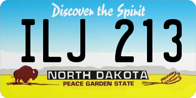 ND license plate ILJ213