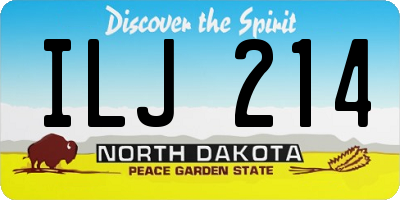ND license plate ILJ214