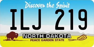ND license plate ILJ219