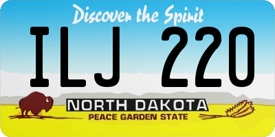 ND license plate ILJ220