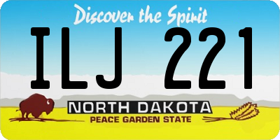 ND license plate ILJ221