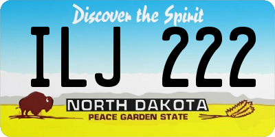 ND license plate ILJ222