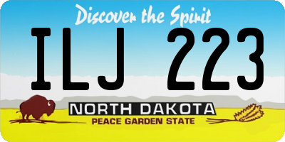 ND license plate ILJ223