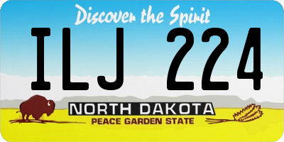 ND license plate ILJ224