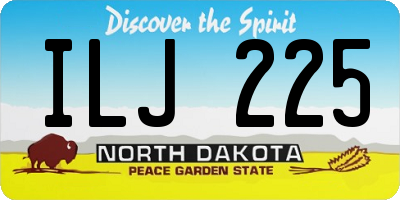ND license plate ILJ225