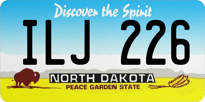 ND license plate ILJ226