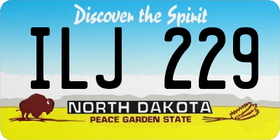ND license plate ILJ229