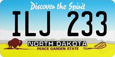 ND license plate ILJ233