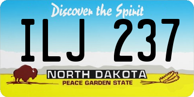 ND license plate ILJ237