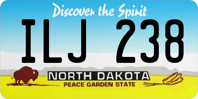 ND license plate ILJ238