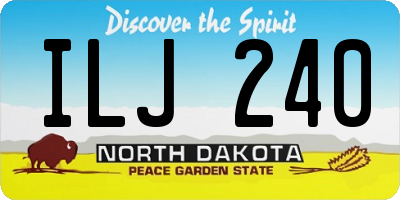ND license plate ILJ240