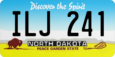 ND license plate ILJ241