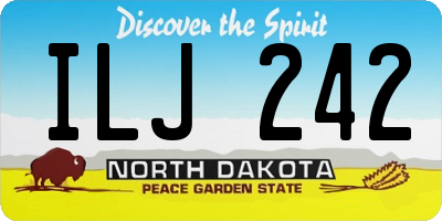 ND license plate ILJ242