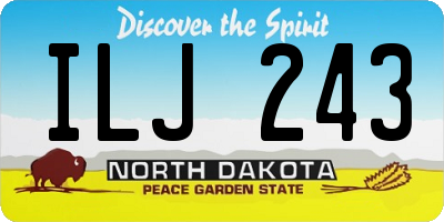 ND license plate ILJ243