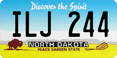 ND license plate ILJ244